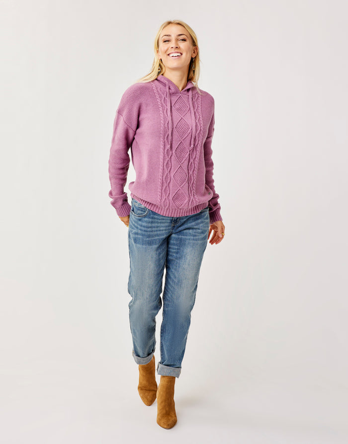 Stowe Hooded Sweater: Orchid