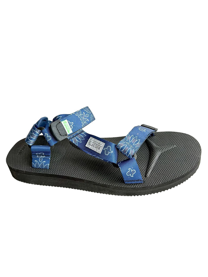 Suicoke Blue Black Paisley Sandals NO BOX