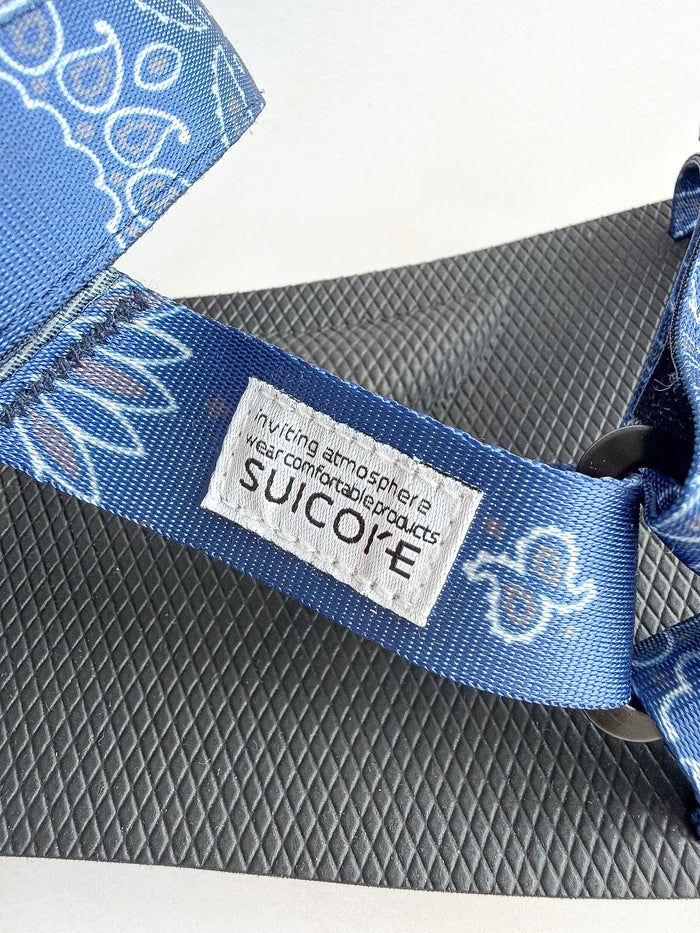Suicoke Blue Black Paisley Sandals NO BOX