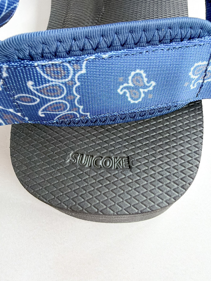 Suicoke Blue Black Paisley Sandals NO BOX