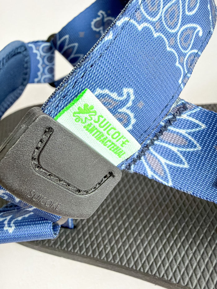 Suicoke Blue Black Paisley Sandals NO BOX
