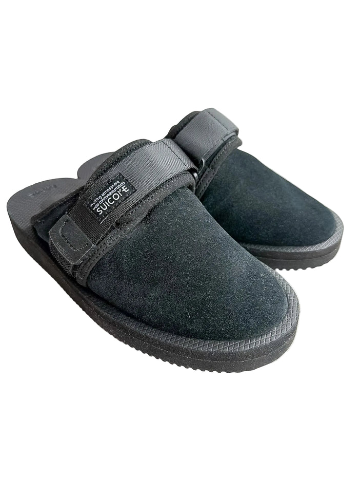 Suicoke Women's Black Zavo Shearling Slippers Sliders