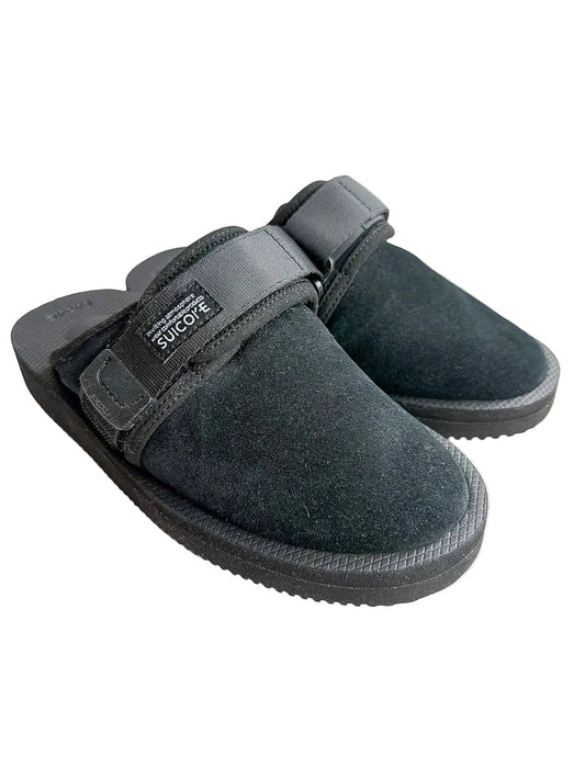 Suicoke Women's Black Zavo Shearling Slippers Sliders