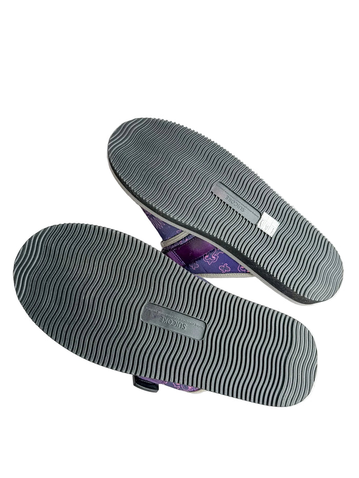 Suicoke Zavo Cab Purple Paisley Slip On Strap Mule Sandals NO BOX