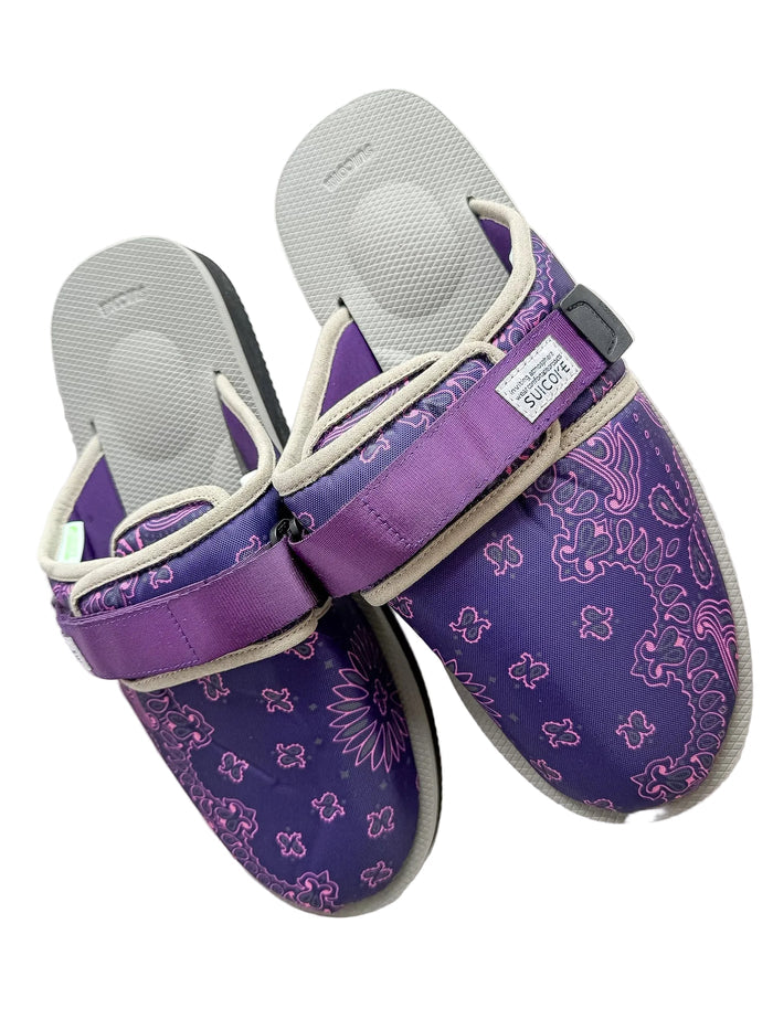Suicoke Zavo Cab Purple Paisley Slip On Strap Mule Sandals NO BOX
