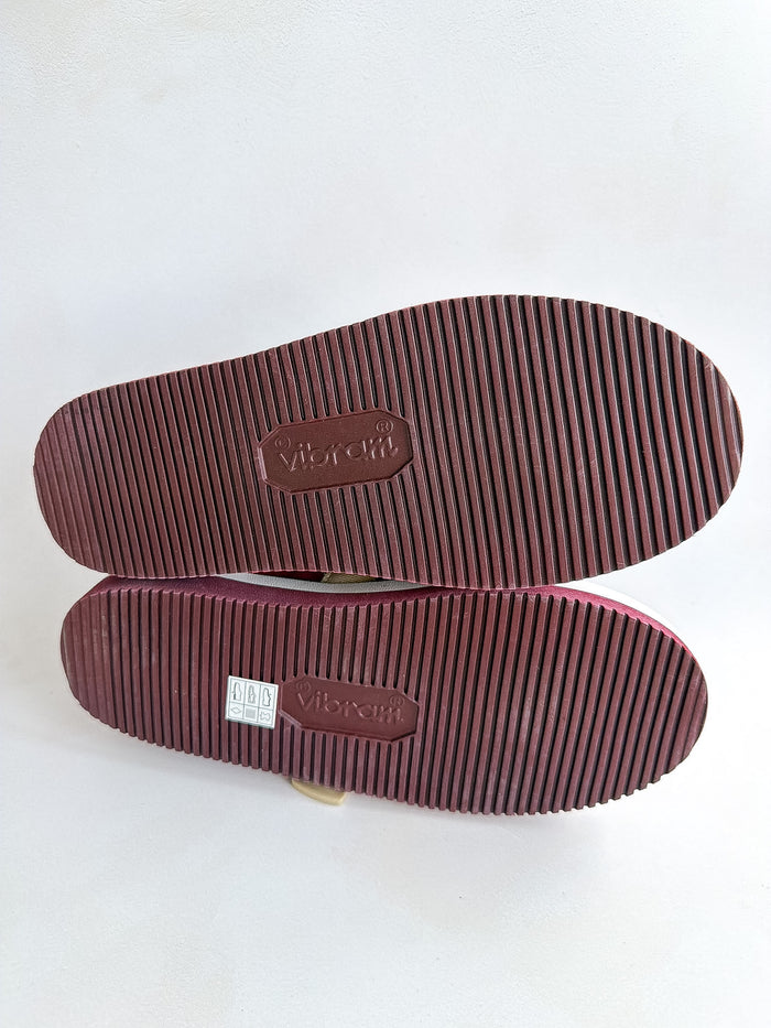 Suicoke Zavo Cab Red Suede Slip On Strap Mule Sandals