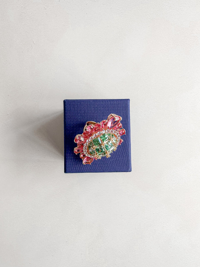 Swarovski Curiosa Cocktail ring Multicoloured, 18k rose gold plated