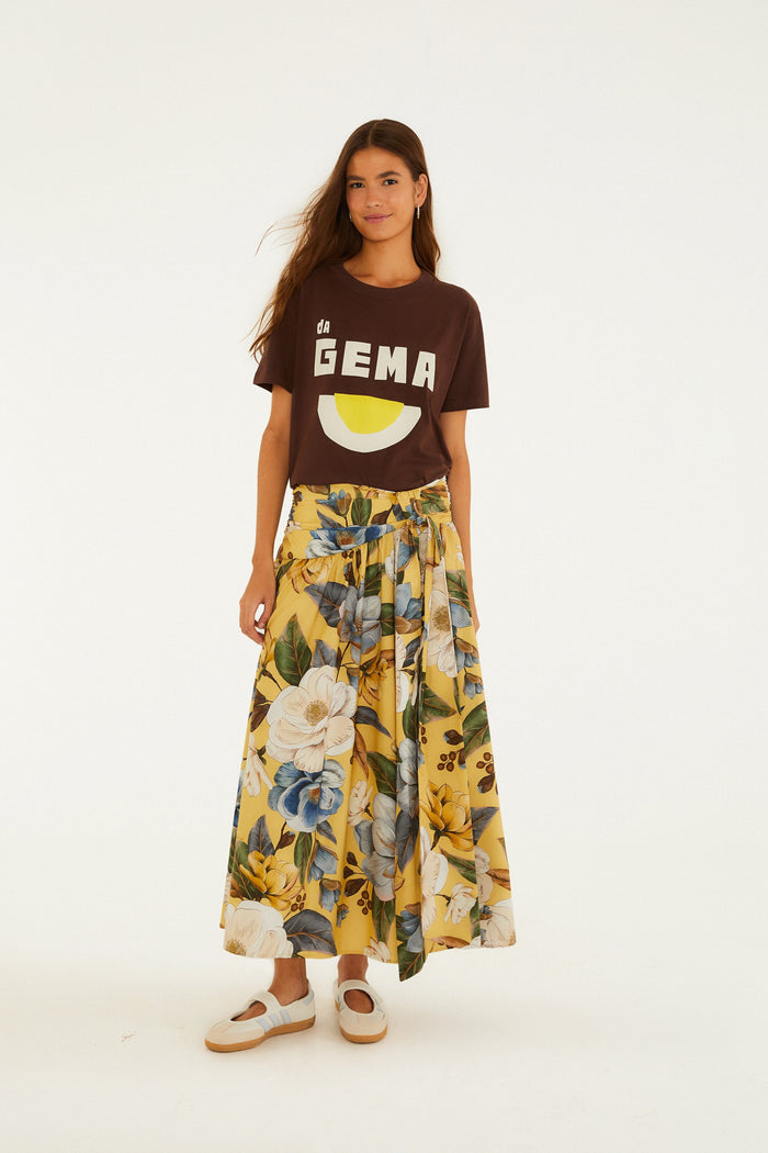 T-SHIRT FIT DA GEMA MARROM