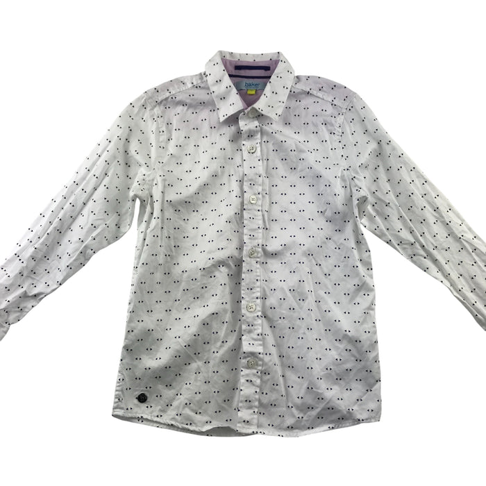 Ted Baker 6-7 years white triangle print buttoned cotton shirt