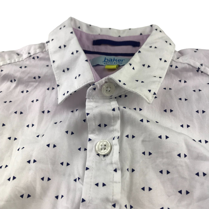 Ted Baker 6-7 years white triangle print buttoned cotton shirt