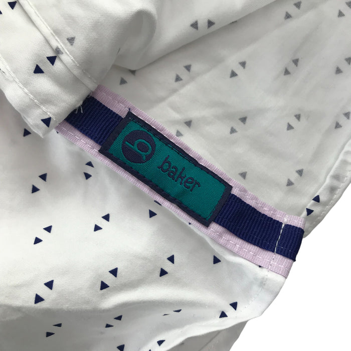 Ted Baker 6-7 years white triangle print buttoned cotton shirt