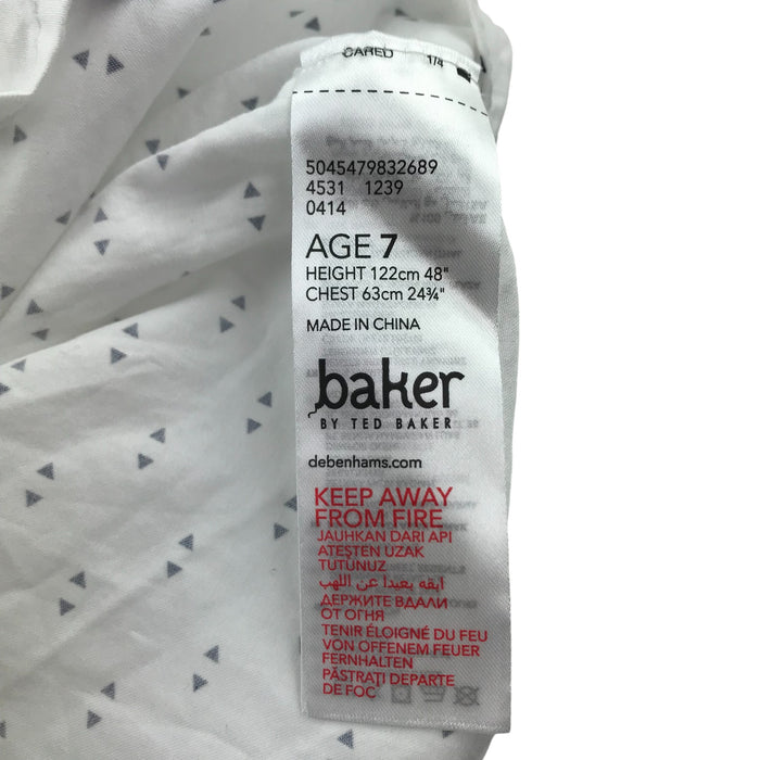 Ted Baker 6-7 years white triangle print buttoned cotton shirt