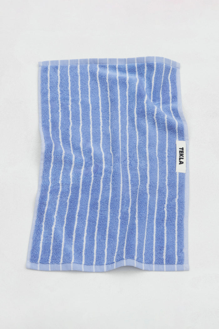 Terry Guest Towel Clear Blue Stripes