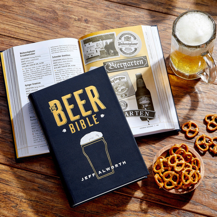 The Beer Bible - Navy Bonded Leather