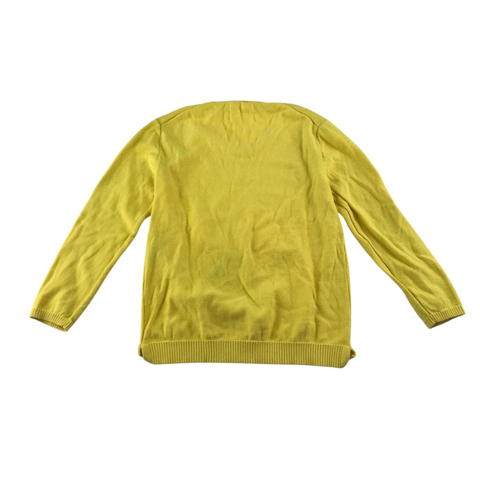 The Knitwear 7-8 years yellow plain v-neck jumper