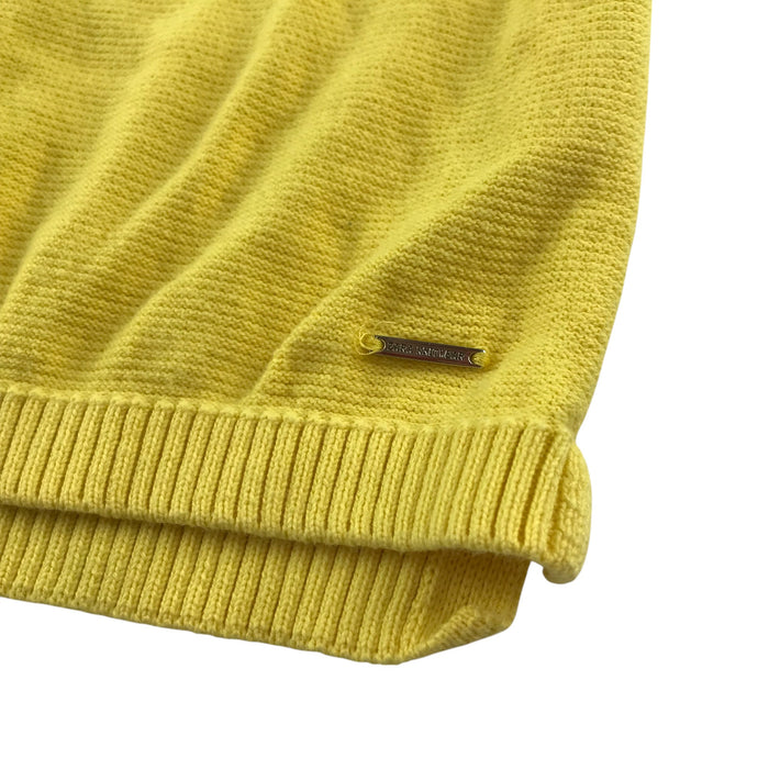 The Knitwear 7-8 years yellow plain v-neck jumper