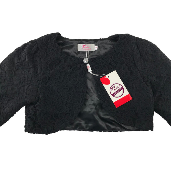 Tia London 12-13 years black lace cropped cardigan
