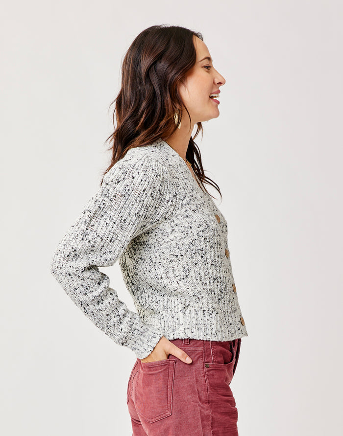 Tinsley Spacedye Sweater: Grey Multi