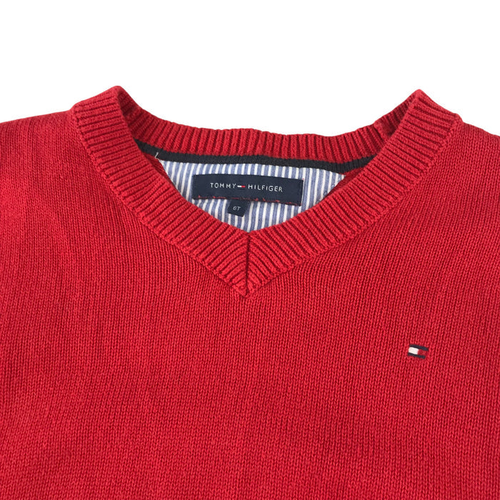 Tommy Hilfiger 5-6 years red v neck jumper