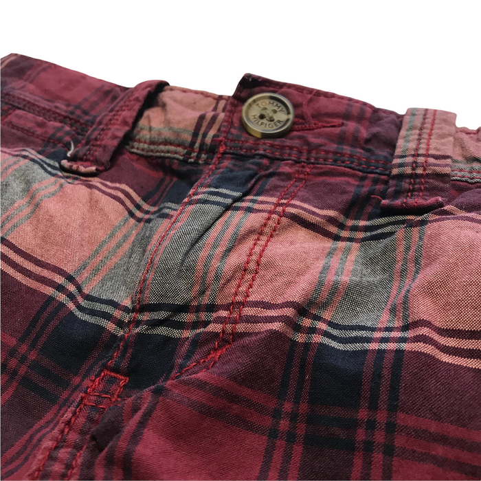 Tommy Hilfiger 8-9 years burgundy red checked shorts