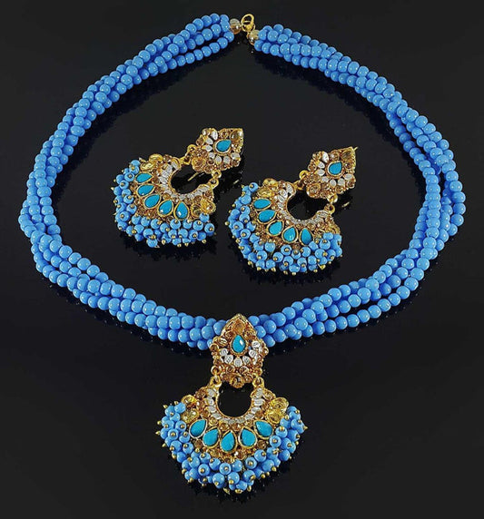 Trapezoid Crystal Earrings & Pendant Set - NATASHAHS
