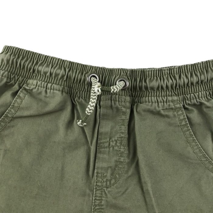 Tu 5-6 years khaki green plain cotton shorts