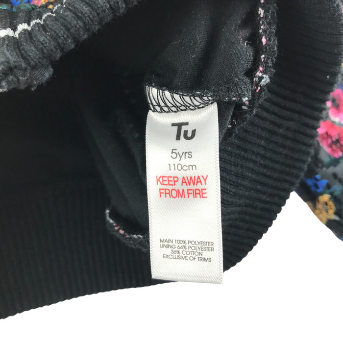 Tu 5 years black and floral lace zipped sweater