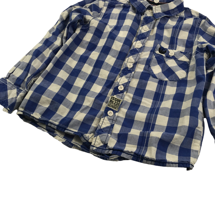 Tu 5 years blue and white checked shirt