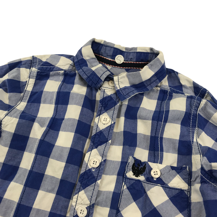 Tu 5 years blue and white checked shirt