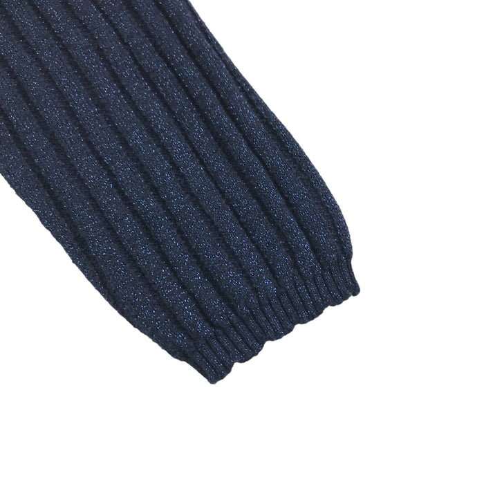 Tu 5 years navy sparkle striped knit pattern light-weight jumper