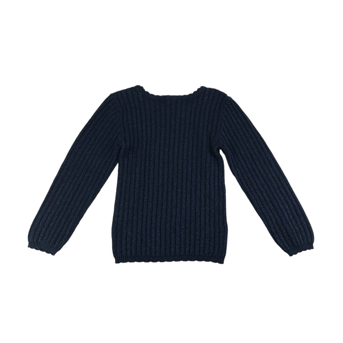 Tu 5 years navy sparkle striped knit pattern light-weight jumper
