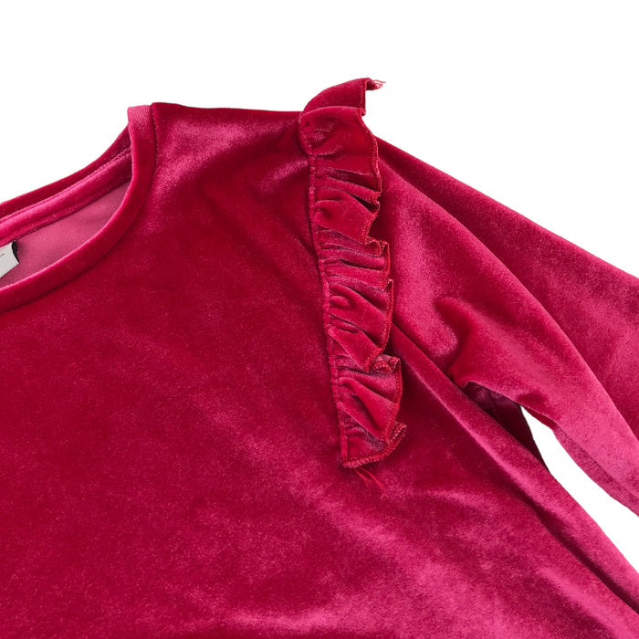 Tu 6-7 years bright pink velvet blouse