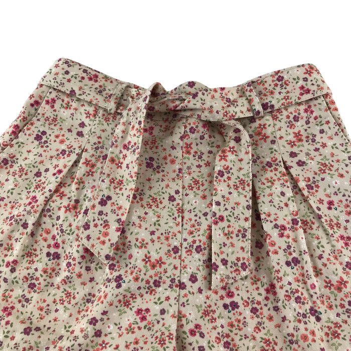 Tu 6-7 years multicoloured floral design with belt cotton shorts