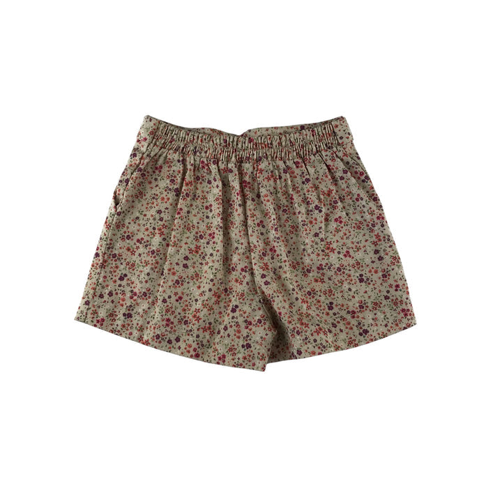 Tu 6-7 years multicoloured floral design with belt cotton shorts