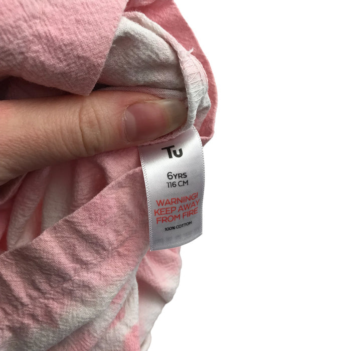 Tu 6-7 years pink and white tie dye playsuit