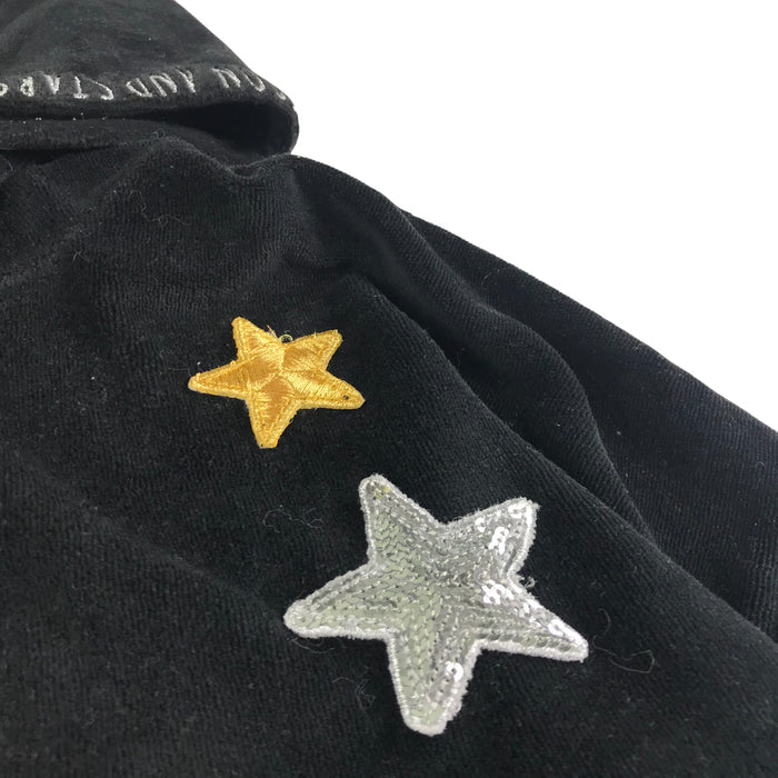 Tu 9-10 years black sequin star velour hoodie