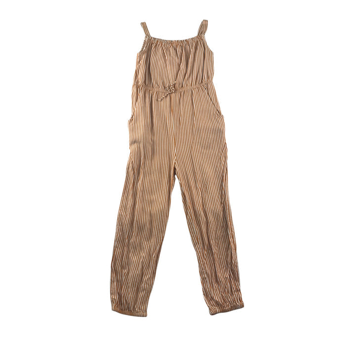 Tu 9-10 years orange stripes spaghetti jumpsuit