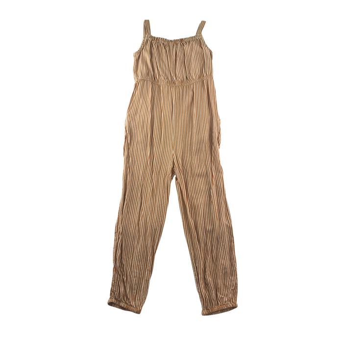 Tu 9-10 years orange stripes spaghetti jumpsuit