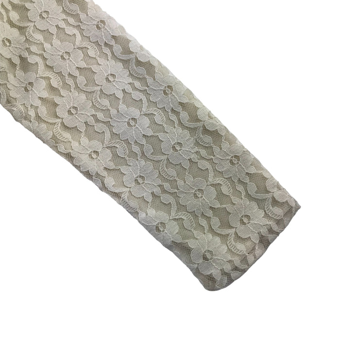Tu 9-10 years white lace diagonal zipper blouse