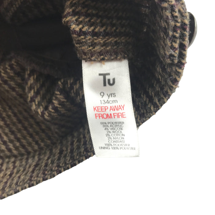 Tu 9 years brown houndstooth shorts