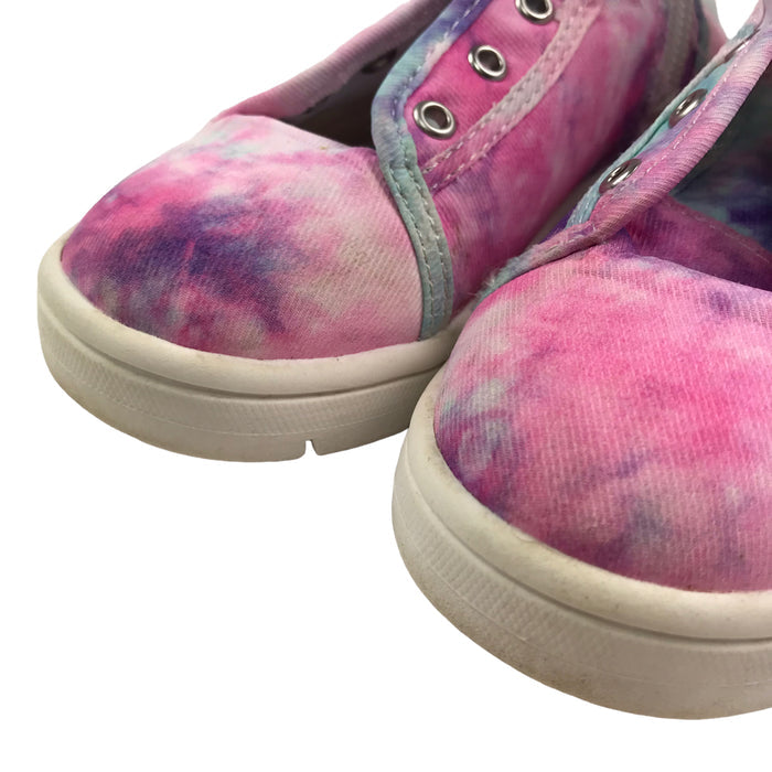 Tu size UK 10 (jr) pink blue tie dye high top trainers