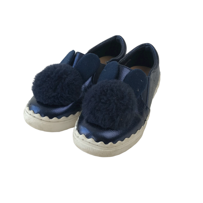 Tu size UK 12 (jr) navy blue bunny plimsolls