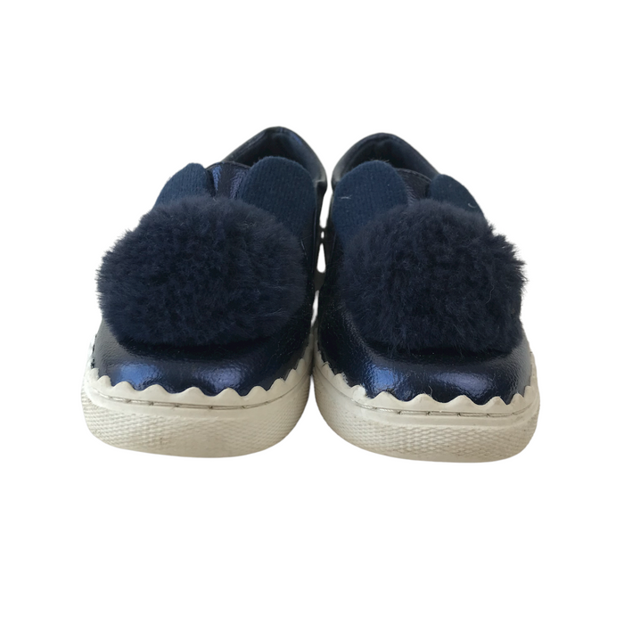 Tu size UK 12 (jr) navy blue bunny plimsolls