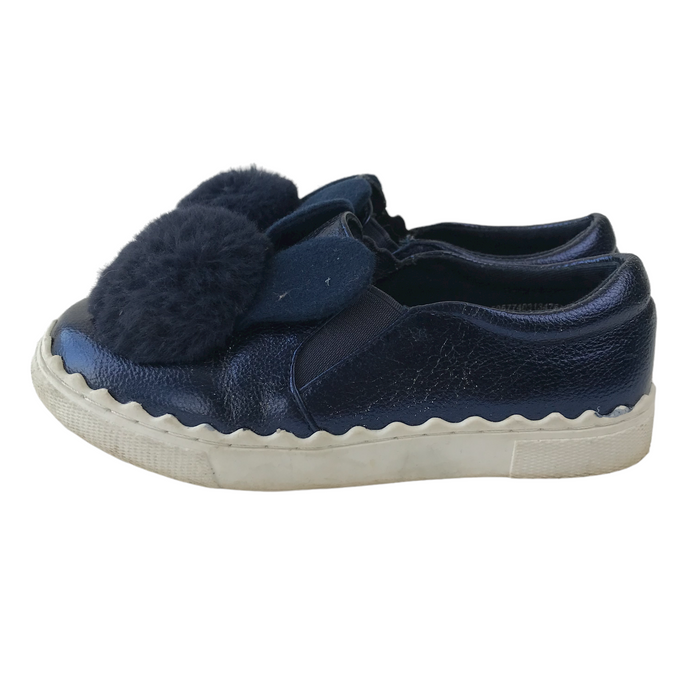 Tu size UK 12 (jr) navy blue bunny plimsolls