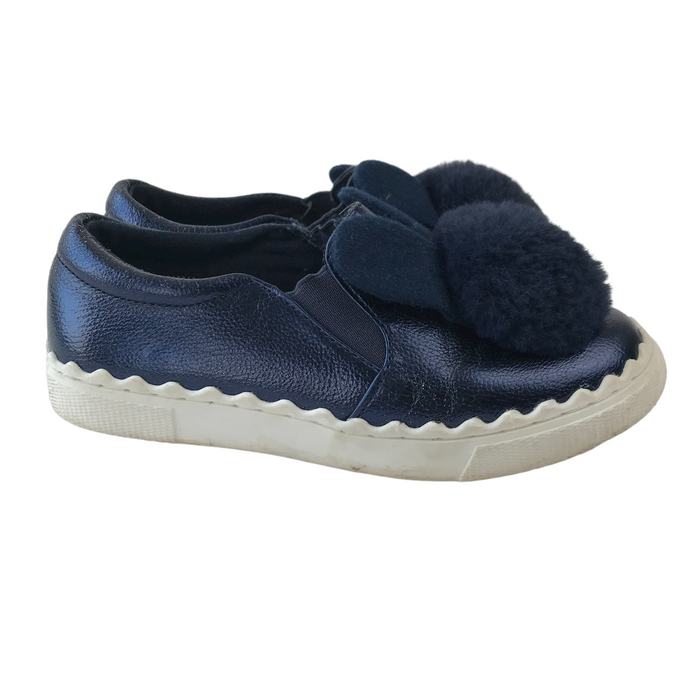 Tu size UK 12 (jr) navy blue bunny plimsolls