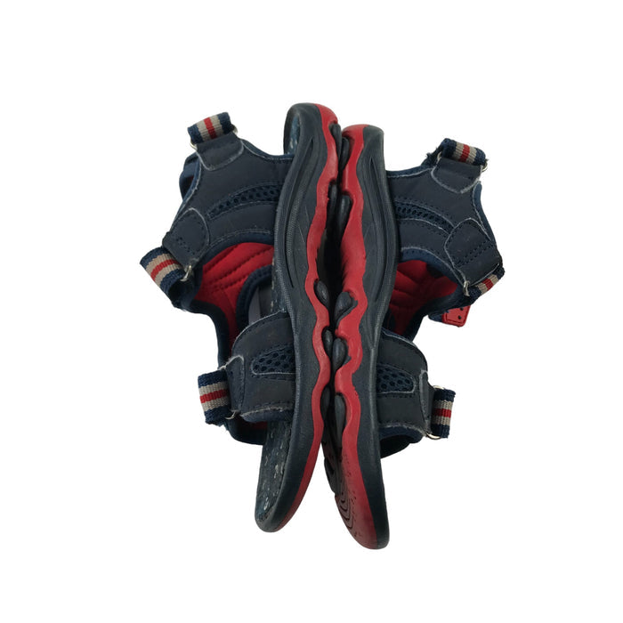 Tu size UK 13 (jr) navy and red nautical sandals
