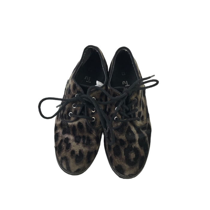 Tu Velvet-like Animal Print Shoes Size UK 13 junior