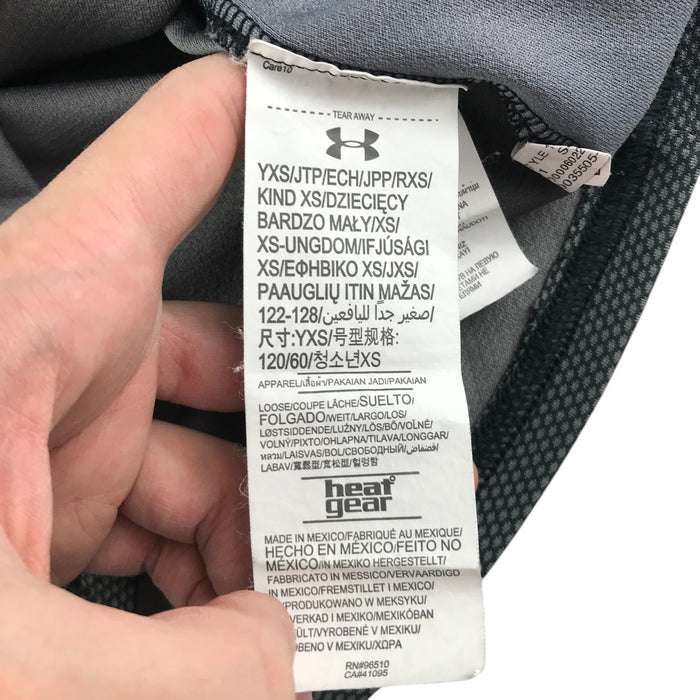 Under Armour 7-8 years grey mock neck quarter-zip sweatshirt