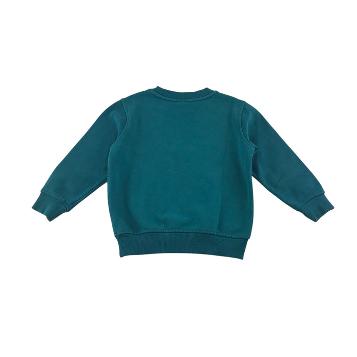 Unknown 4-5 years blue with green t-rex graphic design jersey sweater