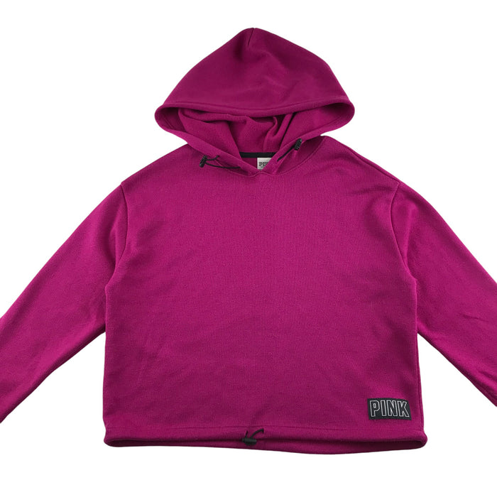 Unknown women's XS pink with logo cropped hoodie